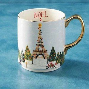 Anthropologie Christmas Time in the City Paris Mug